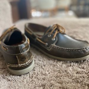 Sperry Top-Sider Mens Size Brown Leather Lace Up Comfort Boat Shoes